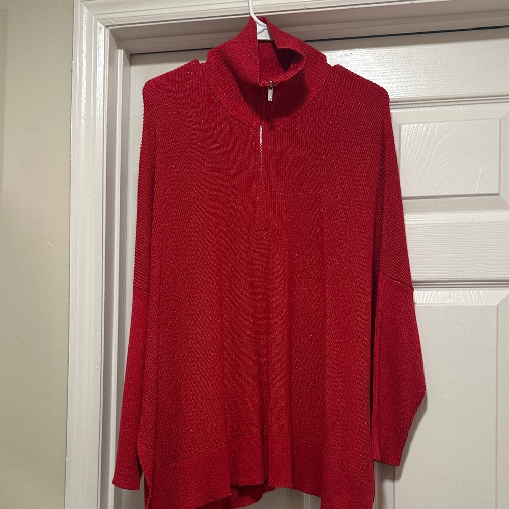 Tommy Bahama Red Half-Zip Sweater